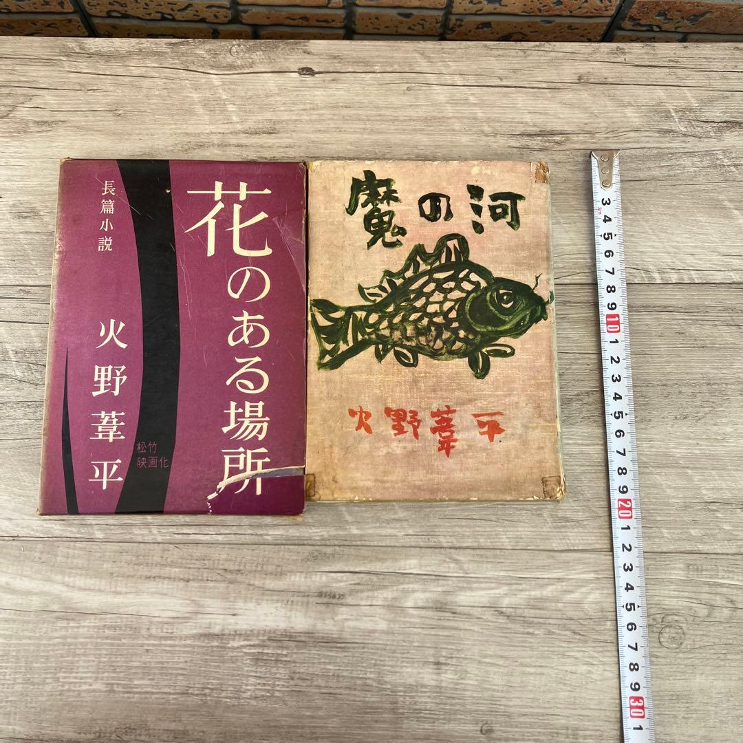 3F 【希少・初版多数】火野葦平 古書 小説 2冊セット（ケース・箱付き）