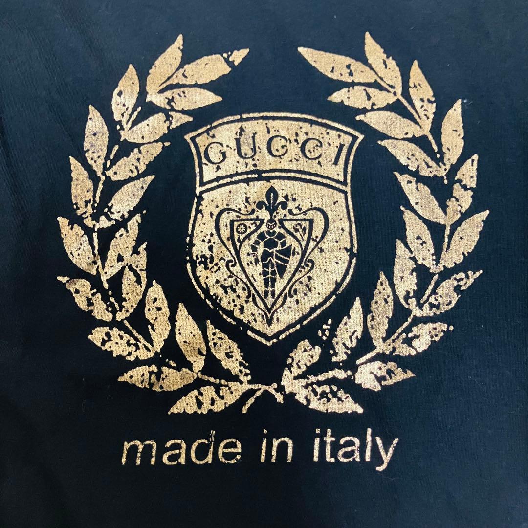 希少✨美品 GUCCI グッチ Tシャツ プリント ブラック 黒 ロゴ XL