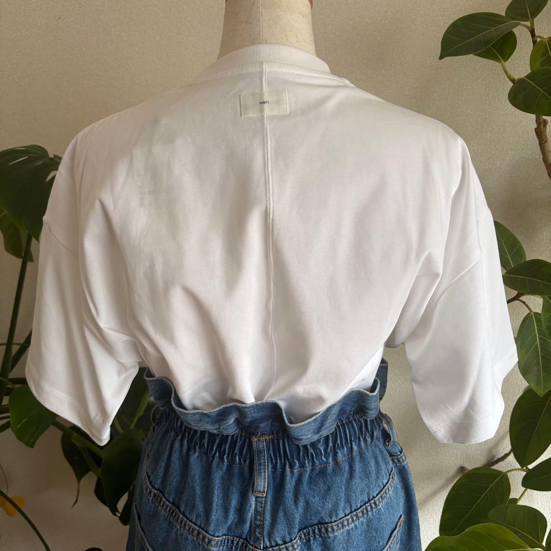 yori 白Tシャツ10th TEE 刺繍新品