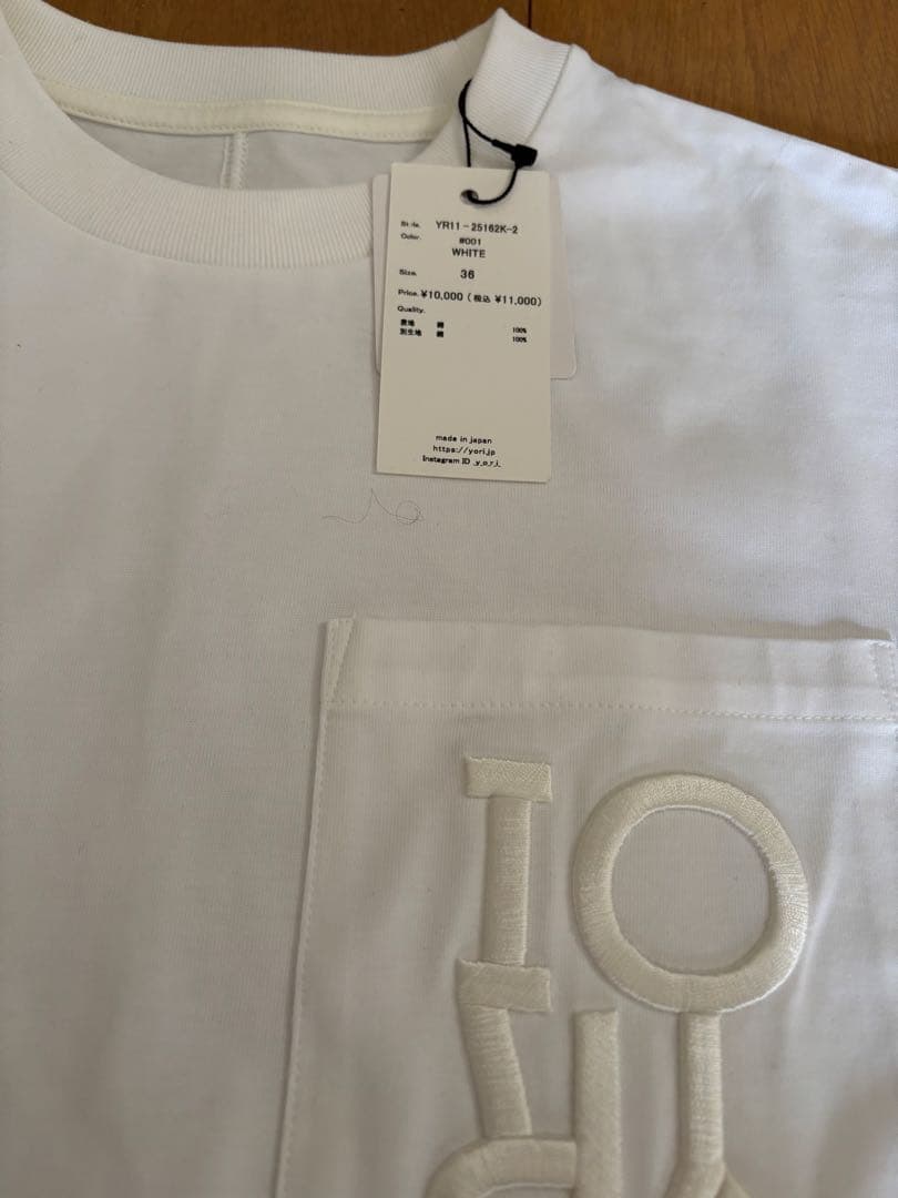 yori 白Tシャツ10th TEE 刺繍新品