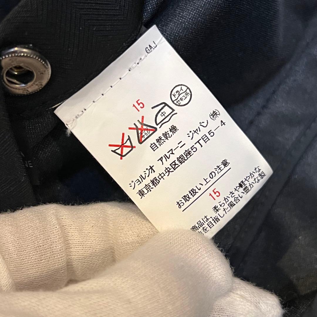 高級 XXLサイズ アルマーニコレッツォーニ レザー切替 コート