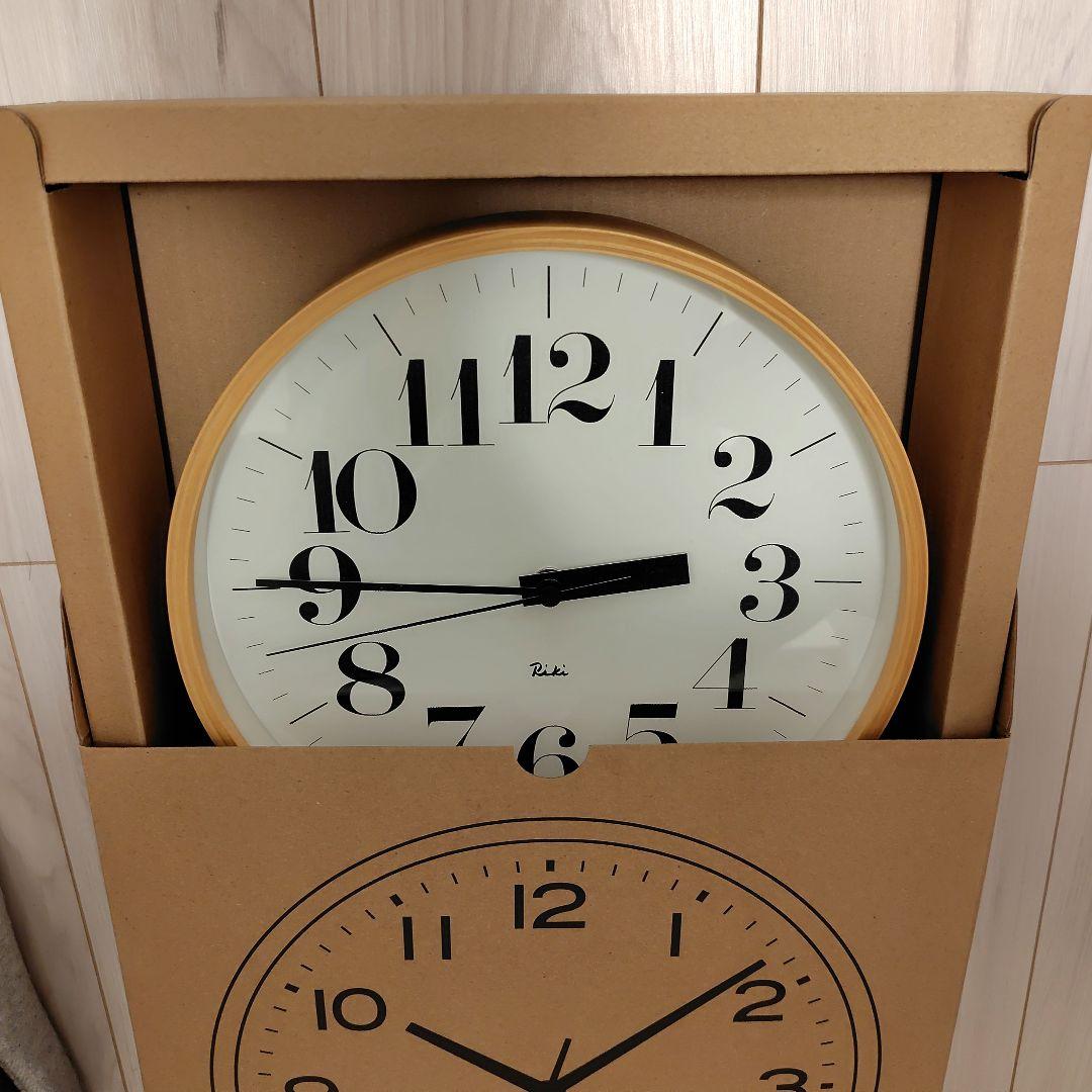 【美品】渡辺力 RIKI CLOCK 壁掛け電波時計25cm 曲げ木