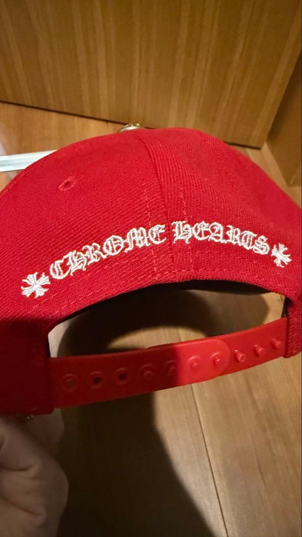【試着のみ】クロムハーツ CHROME HEARTS 赤 ベースボールキャップ
