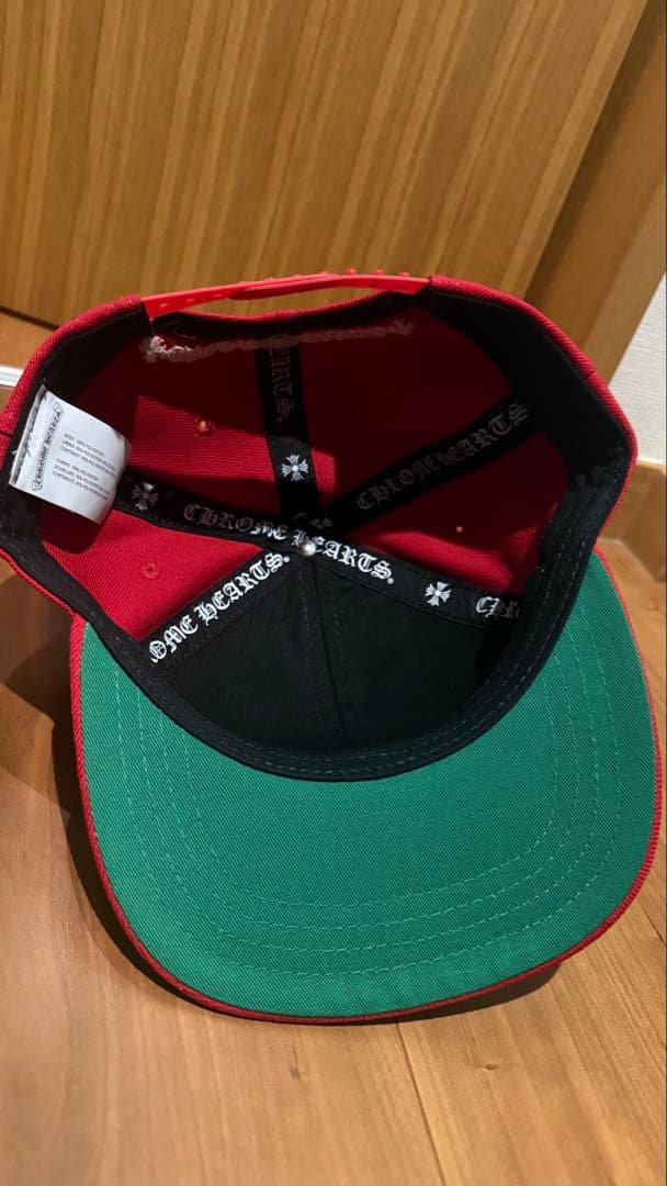【試着のみ】クロムハーツ CHROME HEARTS 赤 ベースボールキャップ