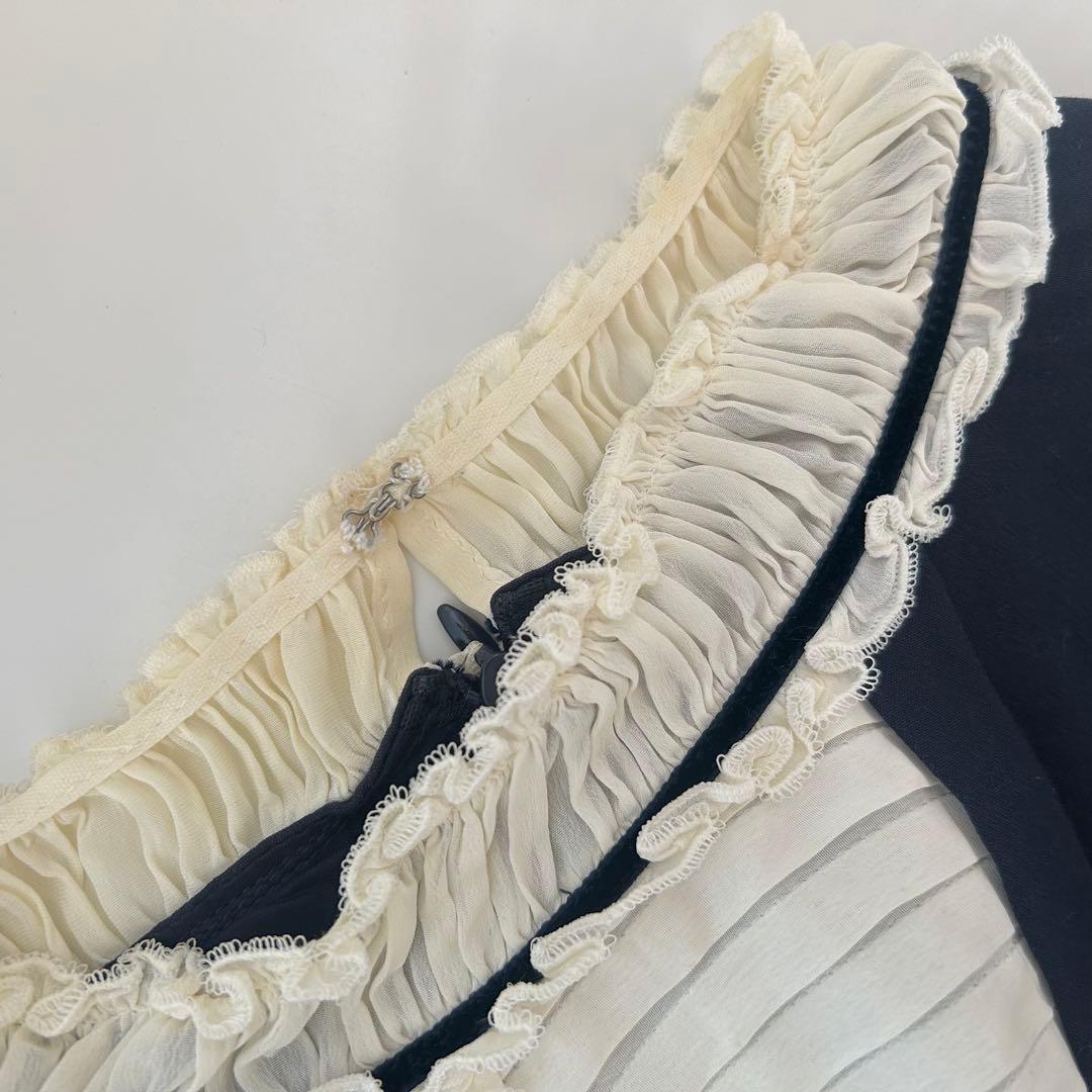 Jane Marple コレットドレス ネイビー×ホワイト