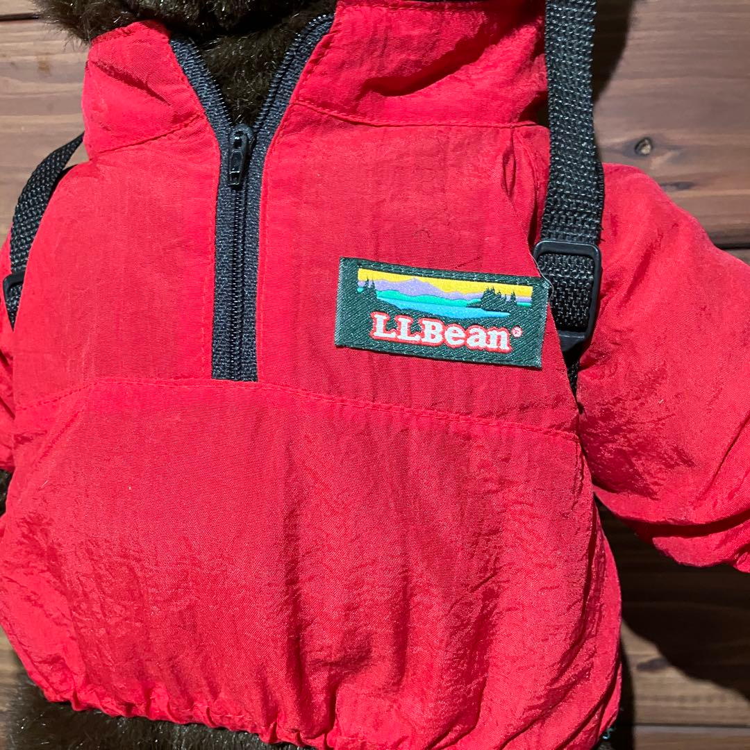 llbean teddy bear コラボ　ぬいぐるみ　アノラックパーカー　赤