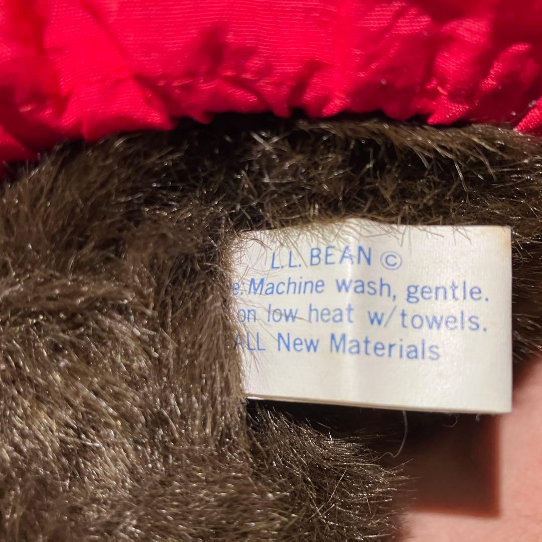 llbean teddy bear コラボ　ぬいぐるみ　アノラックパーカー　赤