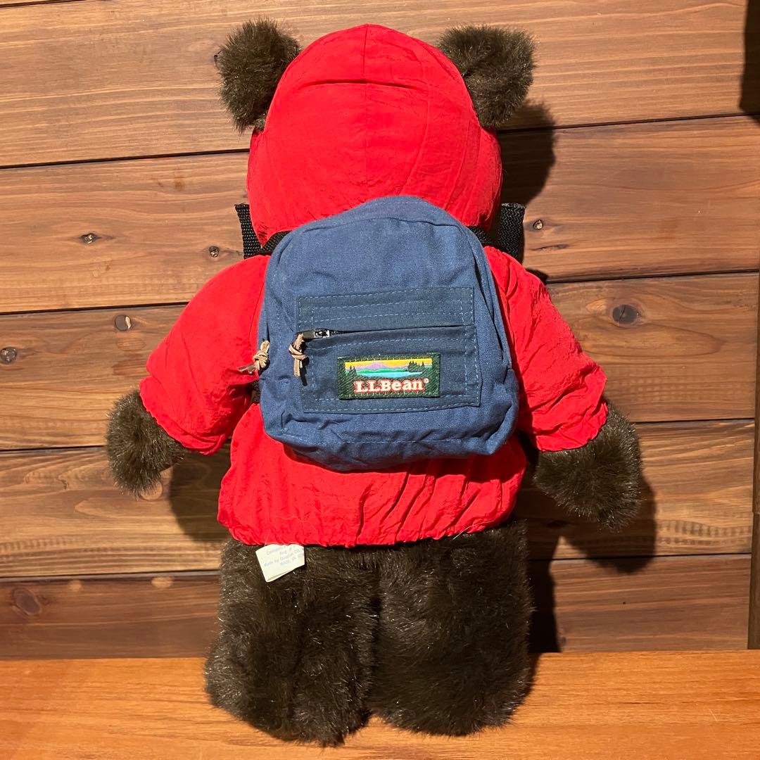 llbean teddy bear コラボ　ぬいぐるみ　アノラックパーカー　赤
