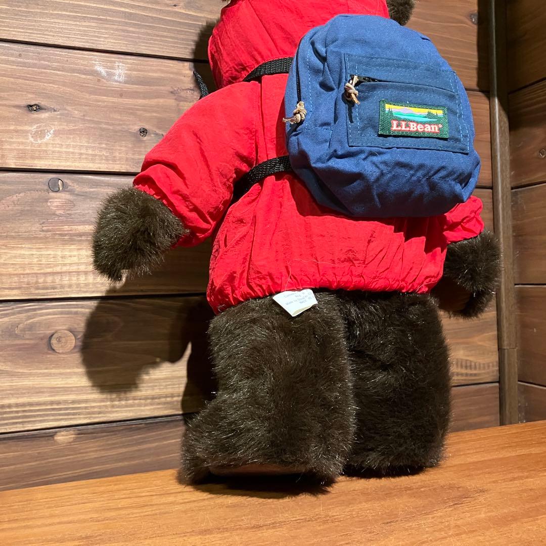 llbean teddy bear コラボ　ぬいぐるみ　アノラックパーカー　赤