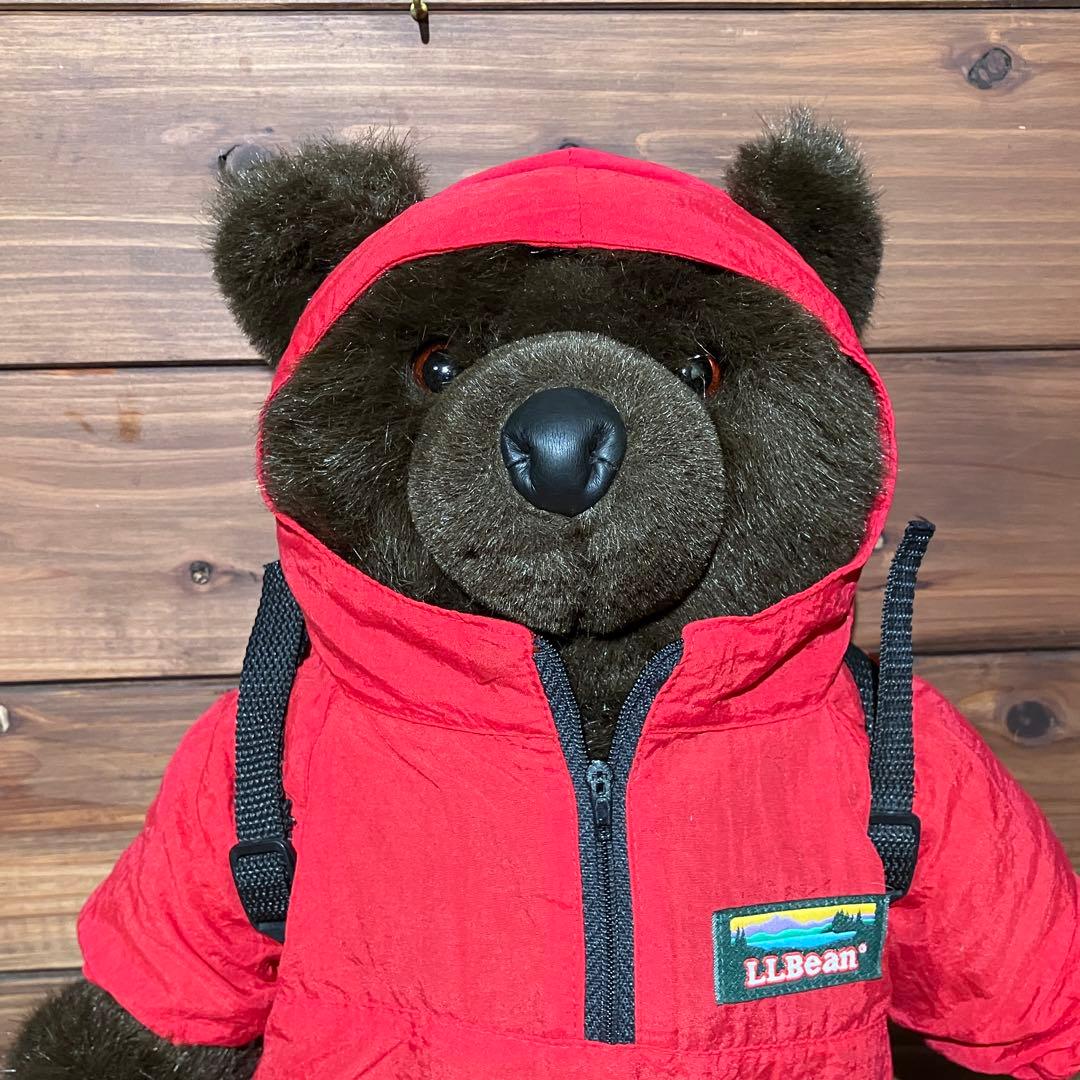 llbean teddy bear コラボ　ぬいぐるみ　アノラックパーカー　赤