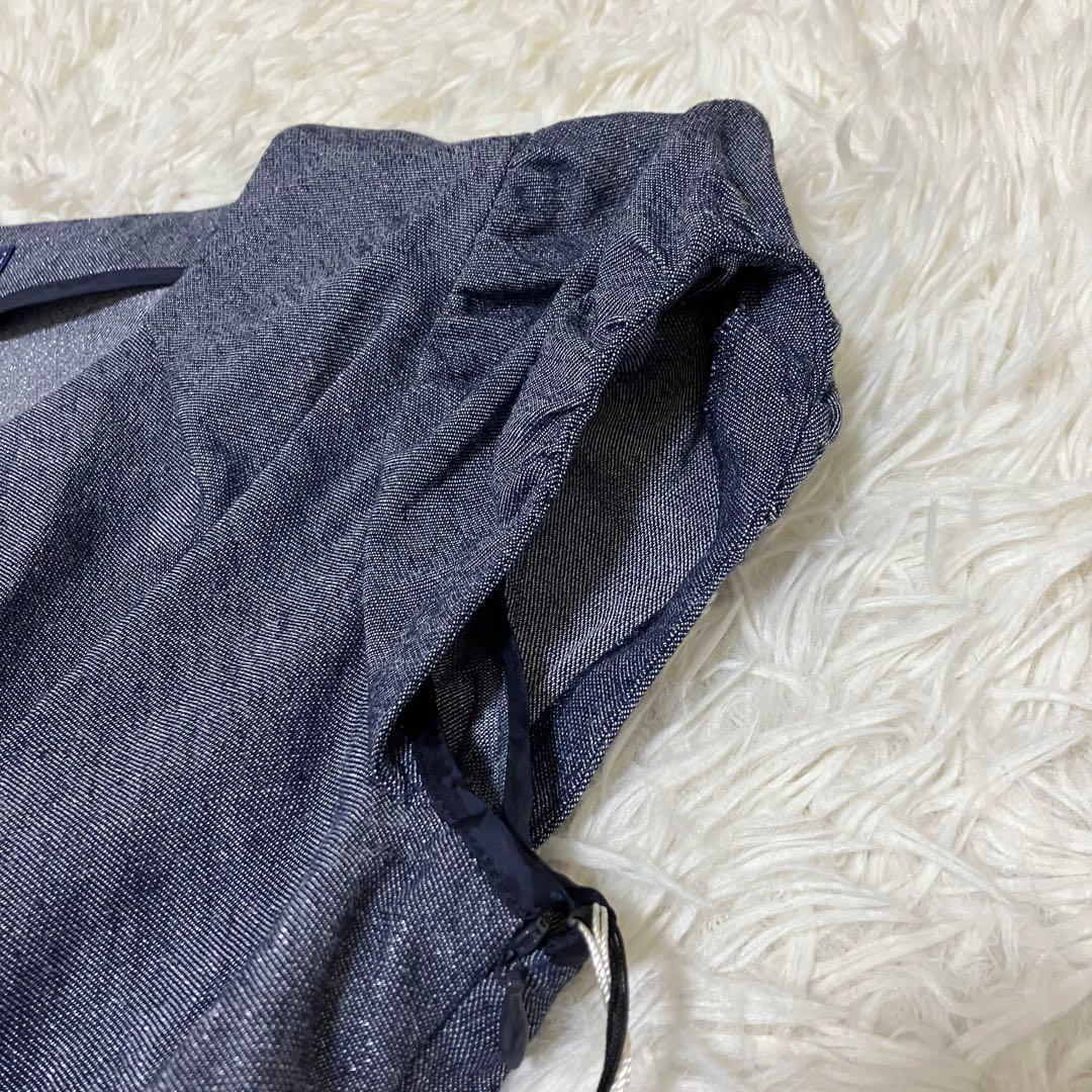 【タグ付】M'S GRACY エムズグレイシー　デニム半袖ワンピース　紺　42