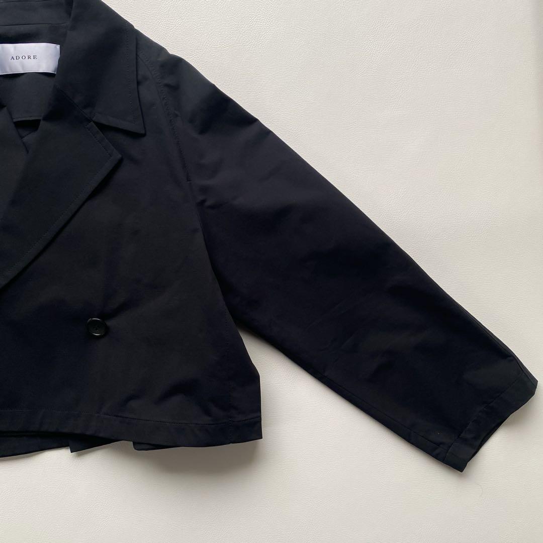 【24SS/未使用近】アドーア ハイゲージストレッチジャケット 黒 38