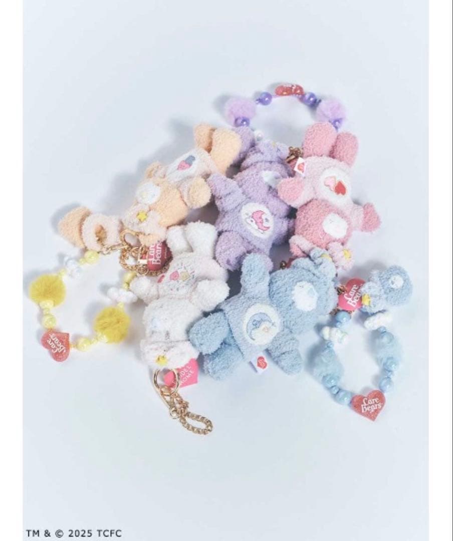snidel  care bear スマホストラップ　ブルー