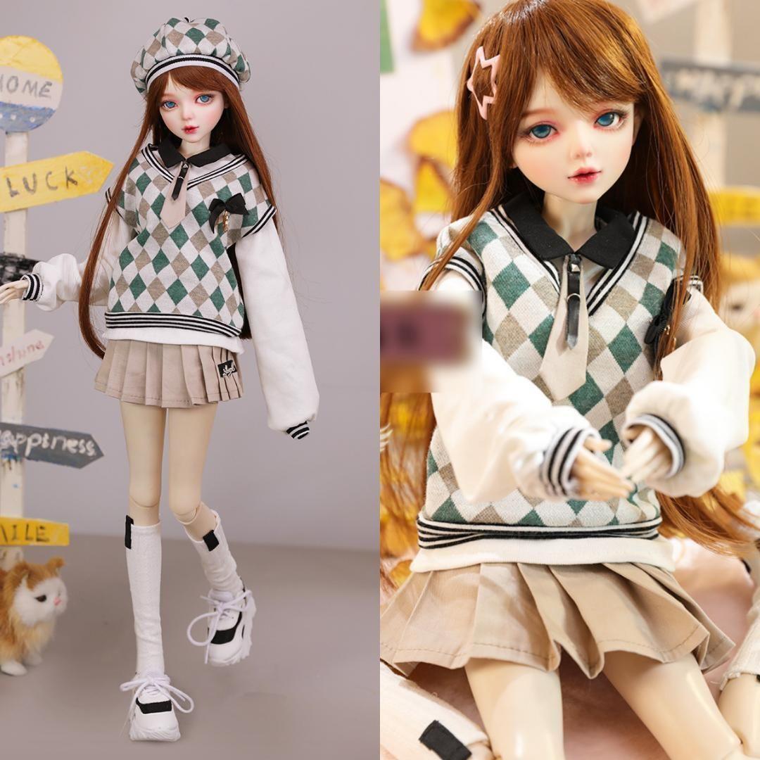 BJD 1/3ドール フルセット 本体 56cm 球体関節人形 眼球 服 化粧済