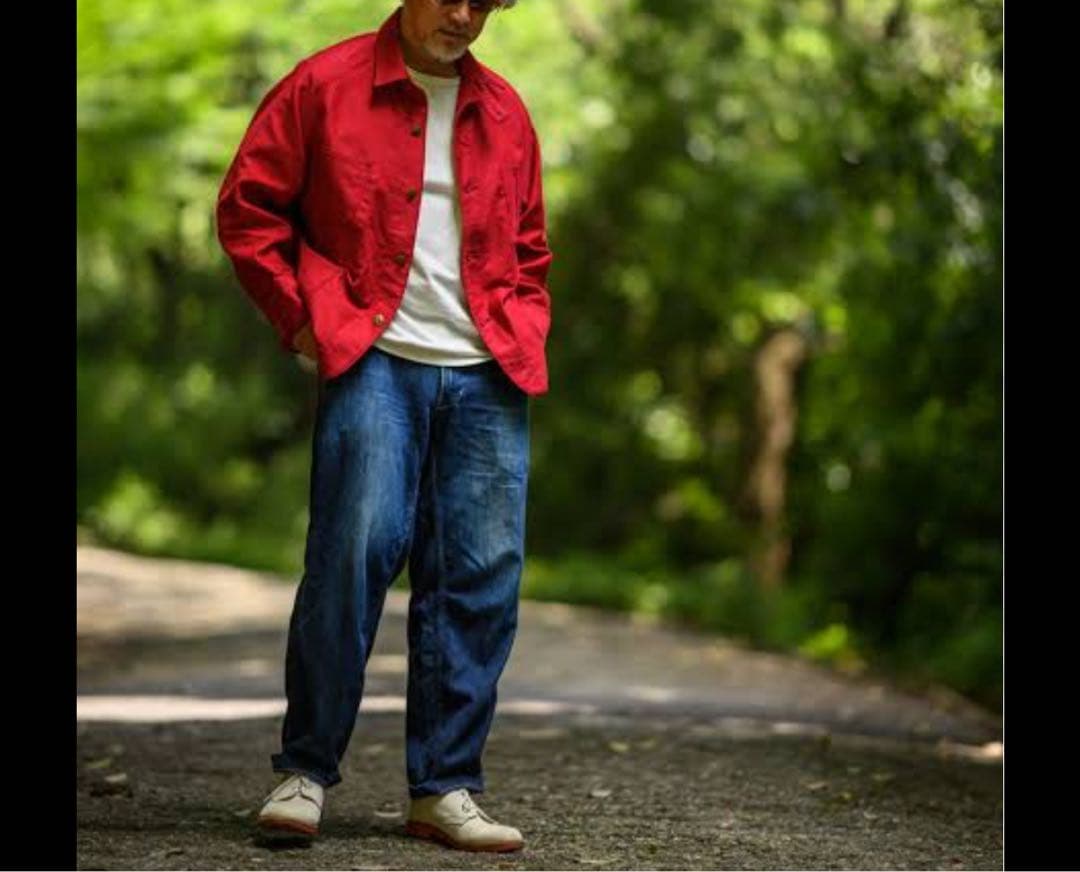 ゴ*ラ様 boncoura カバーオール　40 モールスキン　レッド