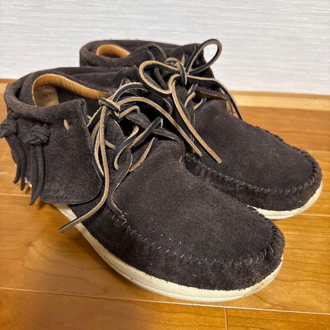 visvim ダークブラウン モカシン US10