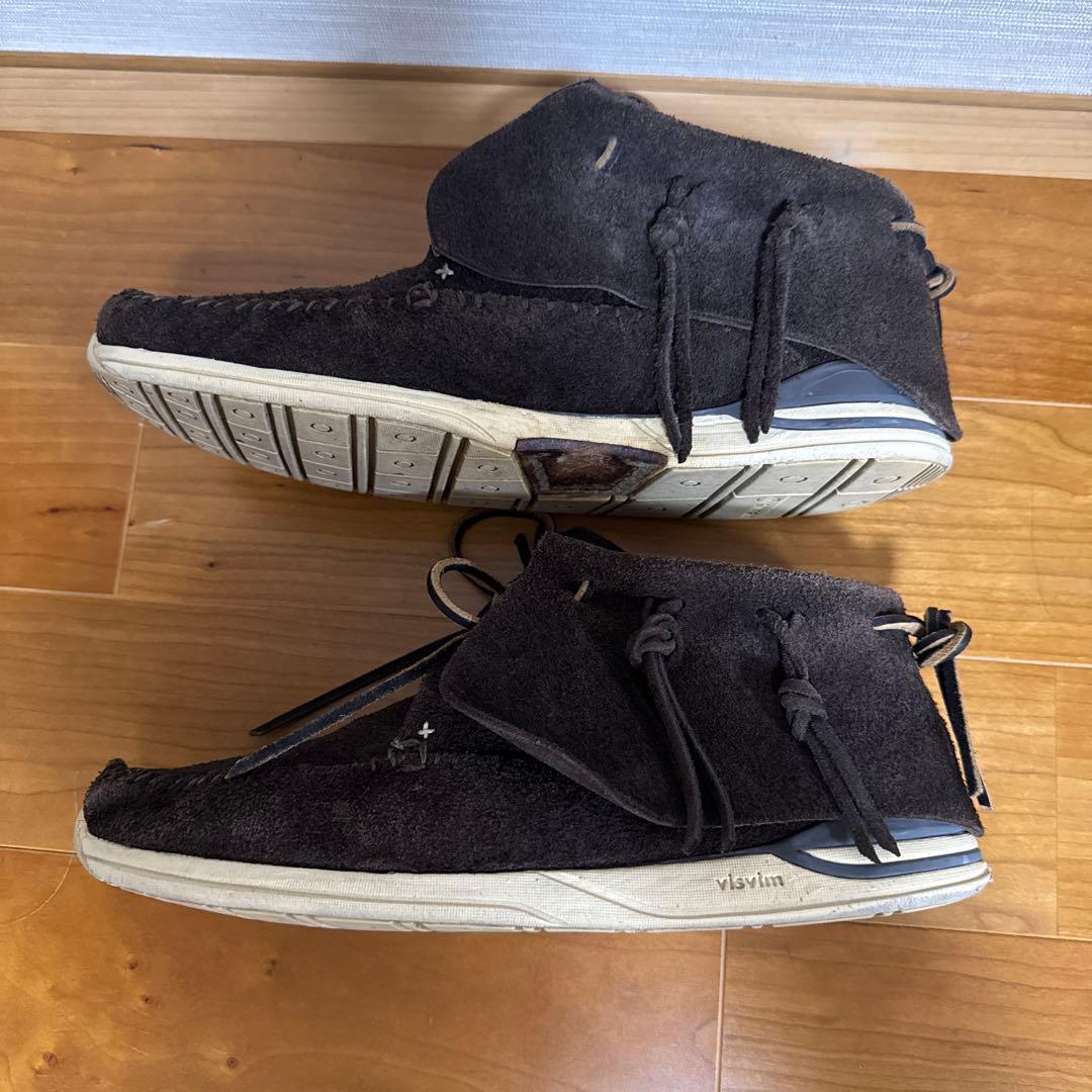 visvim ダークブラウン モカシン US10