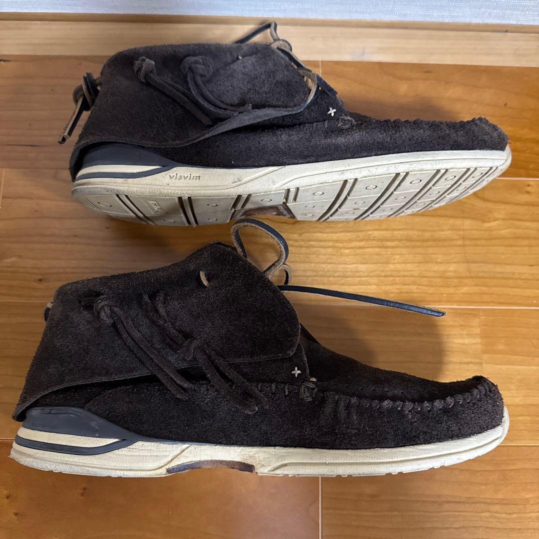 visvim ダークブラウン モカシン US10