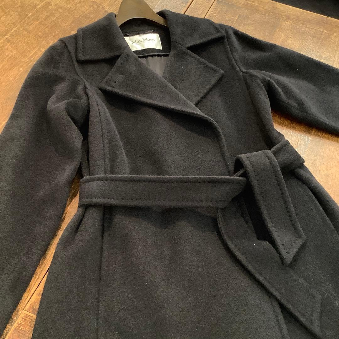 最終！Max Mara マニュエラ　ダークネイビー　キャメル100％コート