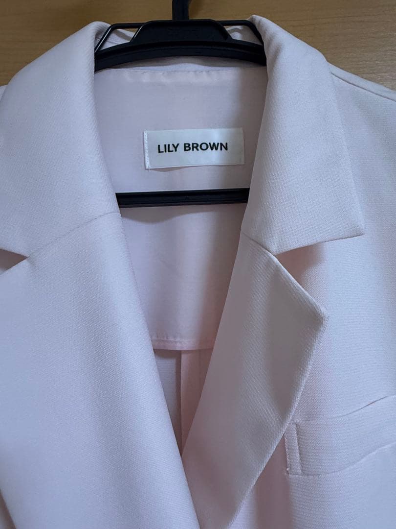 LILY BROWN ピンク ダブルブレストジャケット
