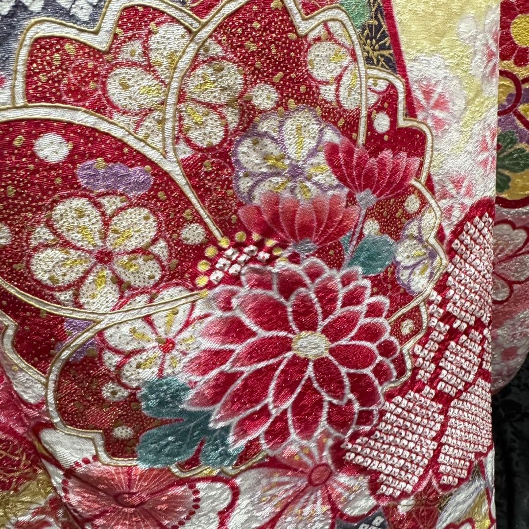 美品　古典柄　絞り　金彩　豪華　舞桜　逸品　フルセット　振袖　振り袖