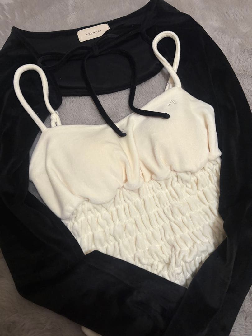 トップス ANDMARY Mei shirring tops