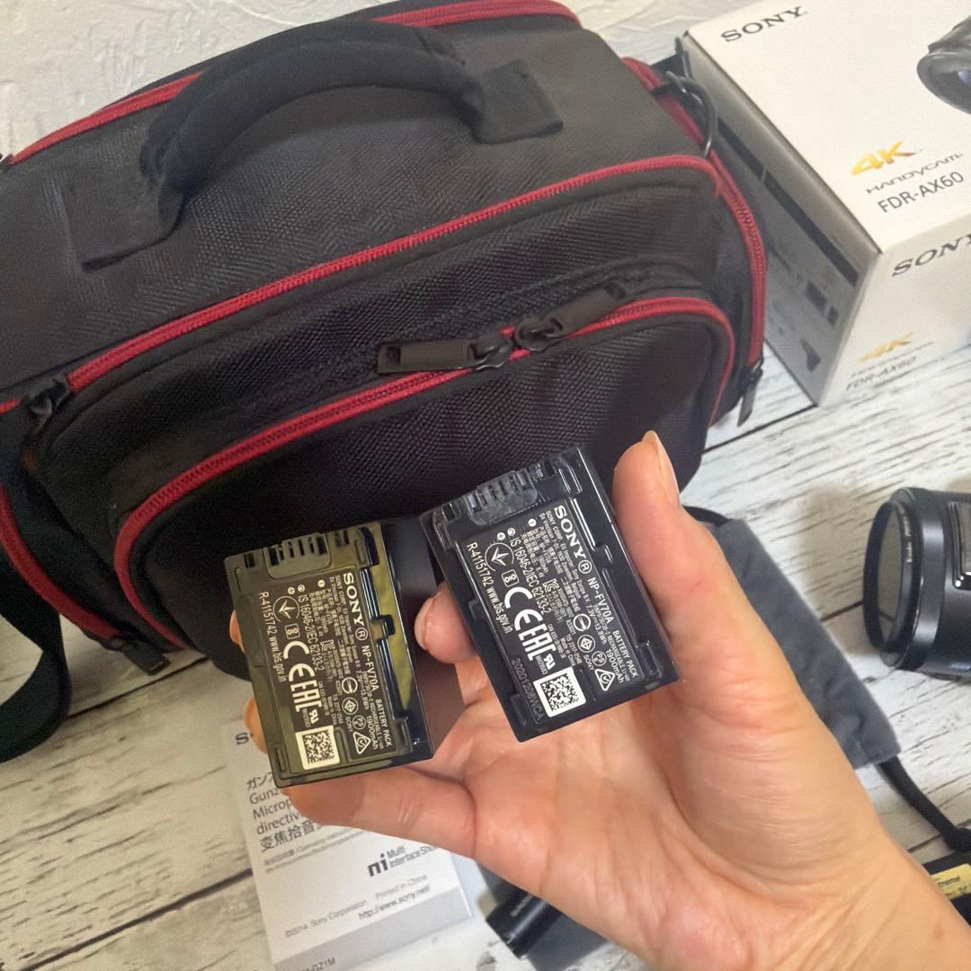 値下げ！美品☆Sony FDR-AX60 4K ハンディカム　豪華セット☆
