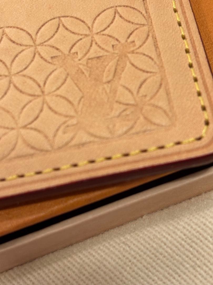 LOUIS VUITTON 名刺入れ ベージュ レザー