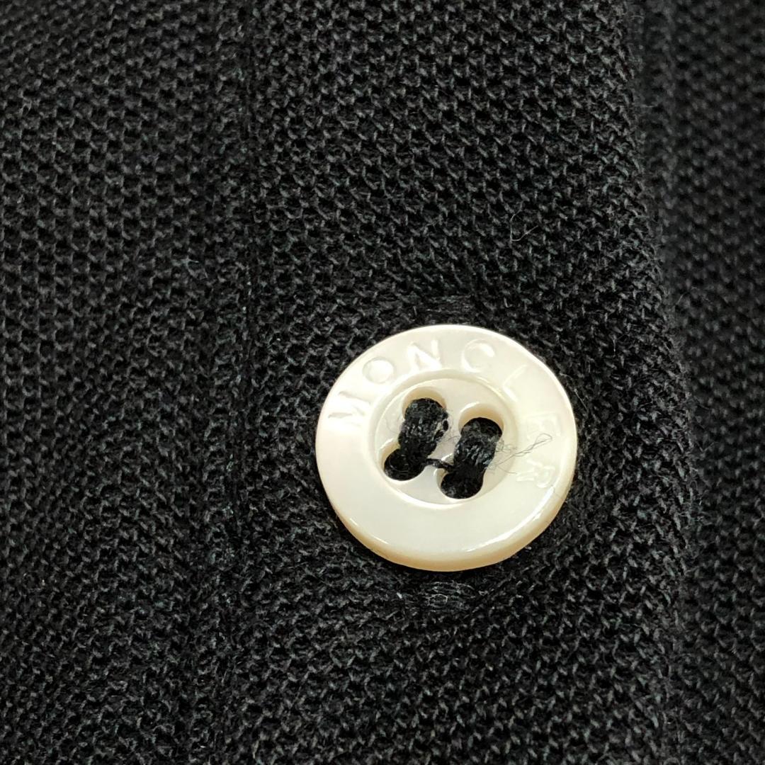 な*ん様 MONCLER モンクレール 半袖 ポロシャツ M ブラック ワッペン