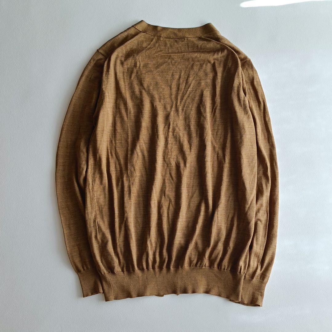 美品✨シルク SLOANE 18G天竺シルク Vカーディガン　ユニセックス