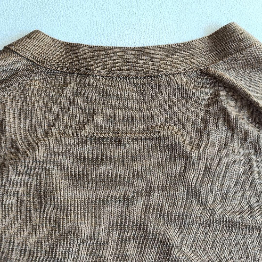 美品✨シルク SLOANE 18G天竺シルク Vカーディガン　ユニセックス
