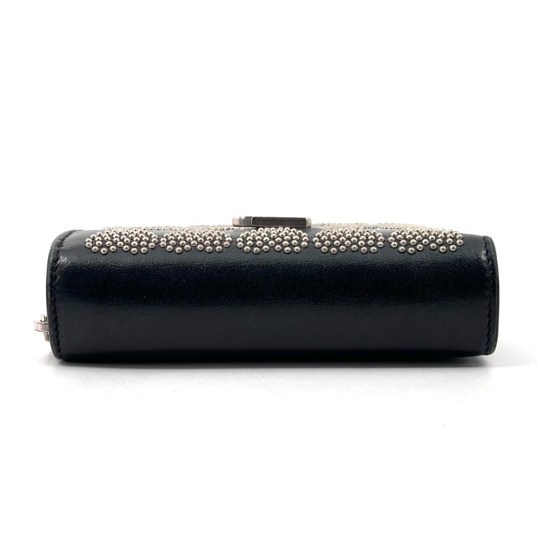 サンローラン YSL 折り財布 ハート スタッズ 限定品 ブラック