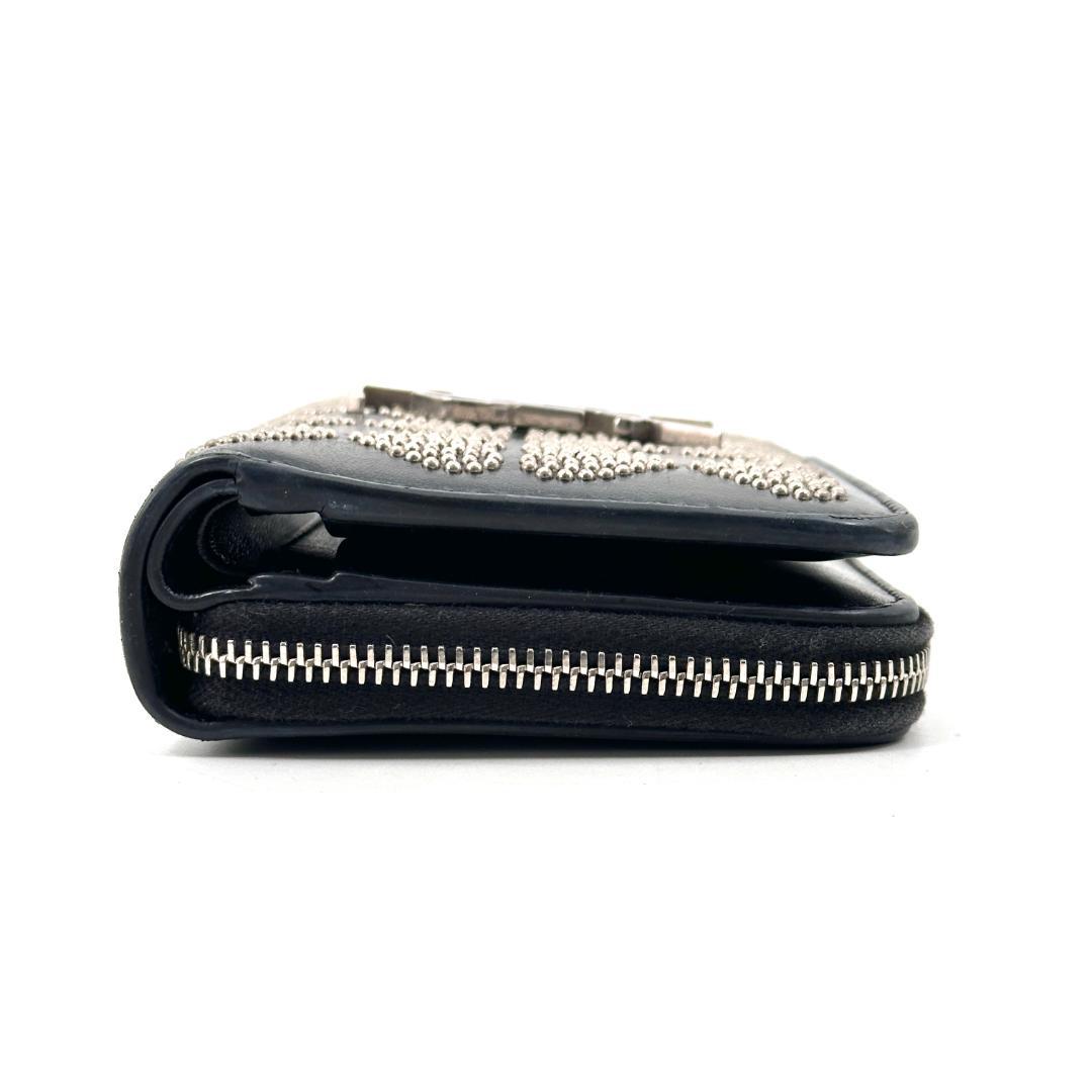 サンローラン YSL 折り財布 ハート スタッズ 限定品 ブラック