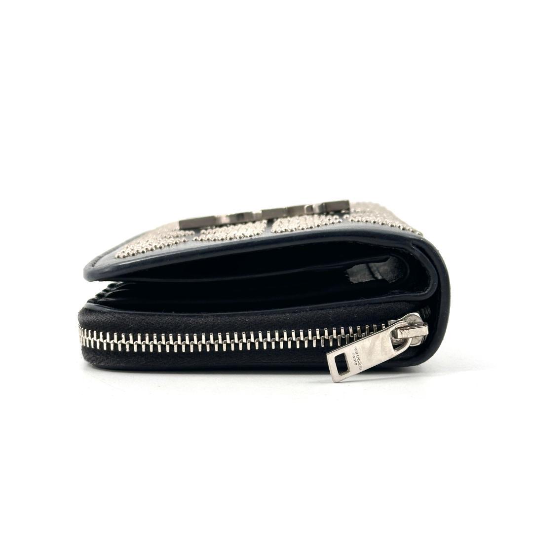 サンローラン YSL 折り財布 ハート スタッズ 限定品 ブラック