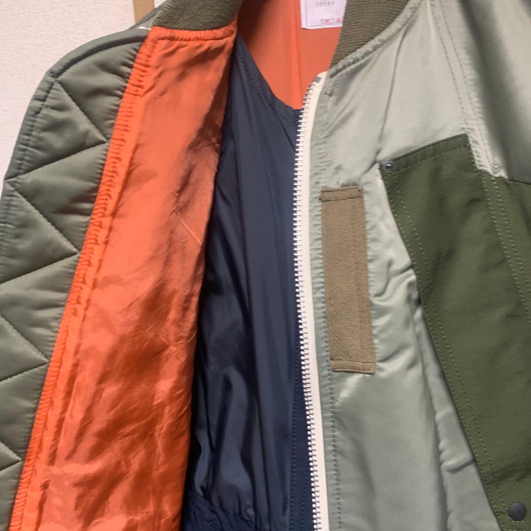 sacai MA-1ジャケット ナイロンツイルミックス　サイズ1