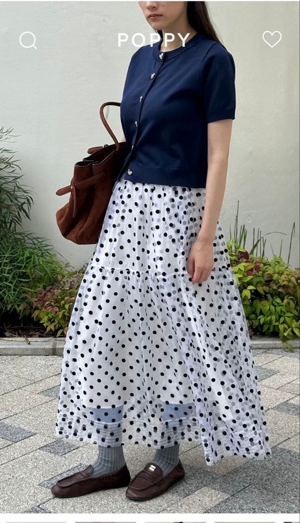 新品未使用！POPPY TIERED DOT SKIRT あさぎーにょ