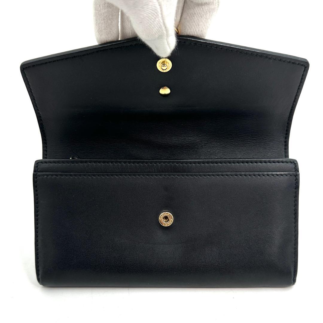 【美品】GUCCI グッチ 長財布 シェリーライン シルヴィ レザー