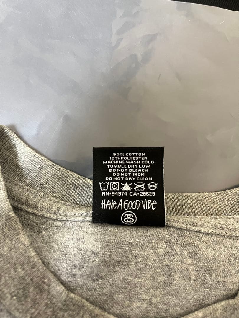 Stussy OLD SKOOL CREW グレー Tシャツ M