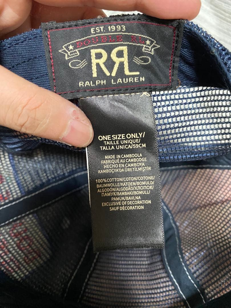 DOUBLE RL デニムメッシュキャップ