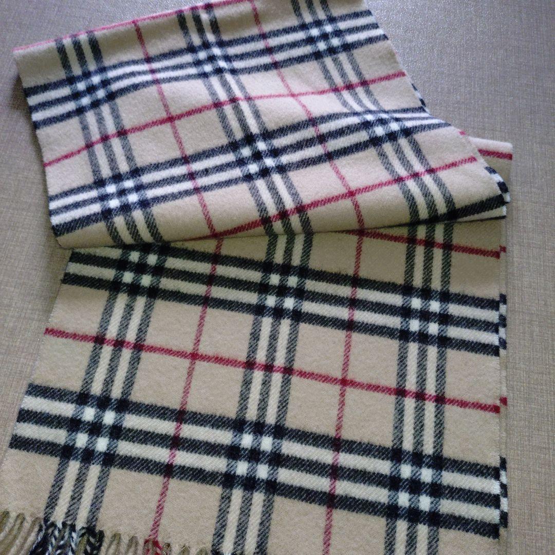 人気 BURBERRY バーバリー カシミヤ ウール マフラー チェック