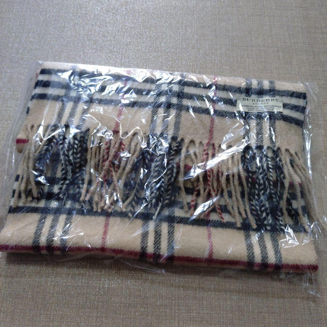 人気 BURBERRY バーバリー カシミヤ ウール マフラー チェック