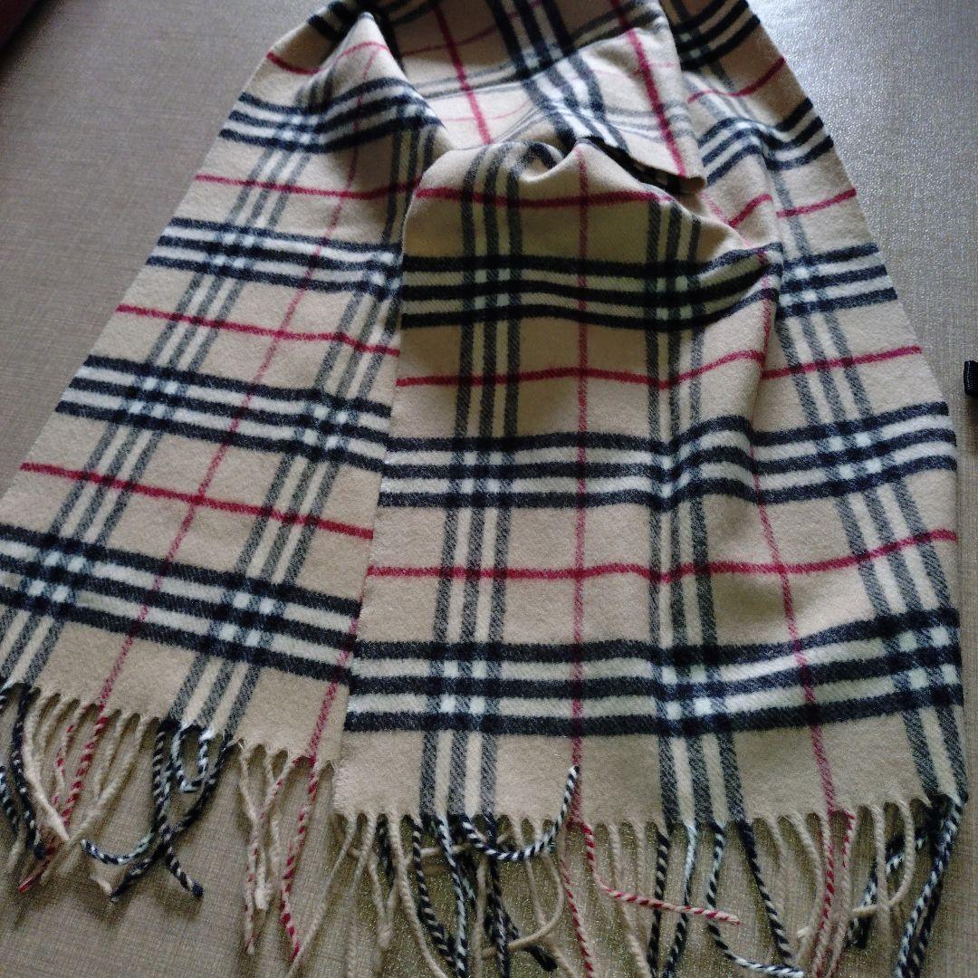人気 BURBERRY バーバリー カシミヤ ウール マフラー チェック