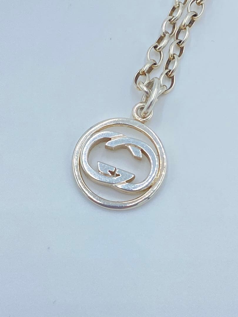 【美品】グッチ　ネックレス　シルバー　インターロッキング　アクセサリー　925