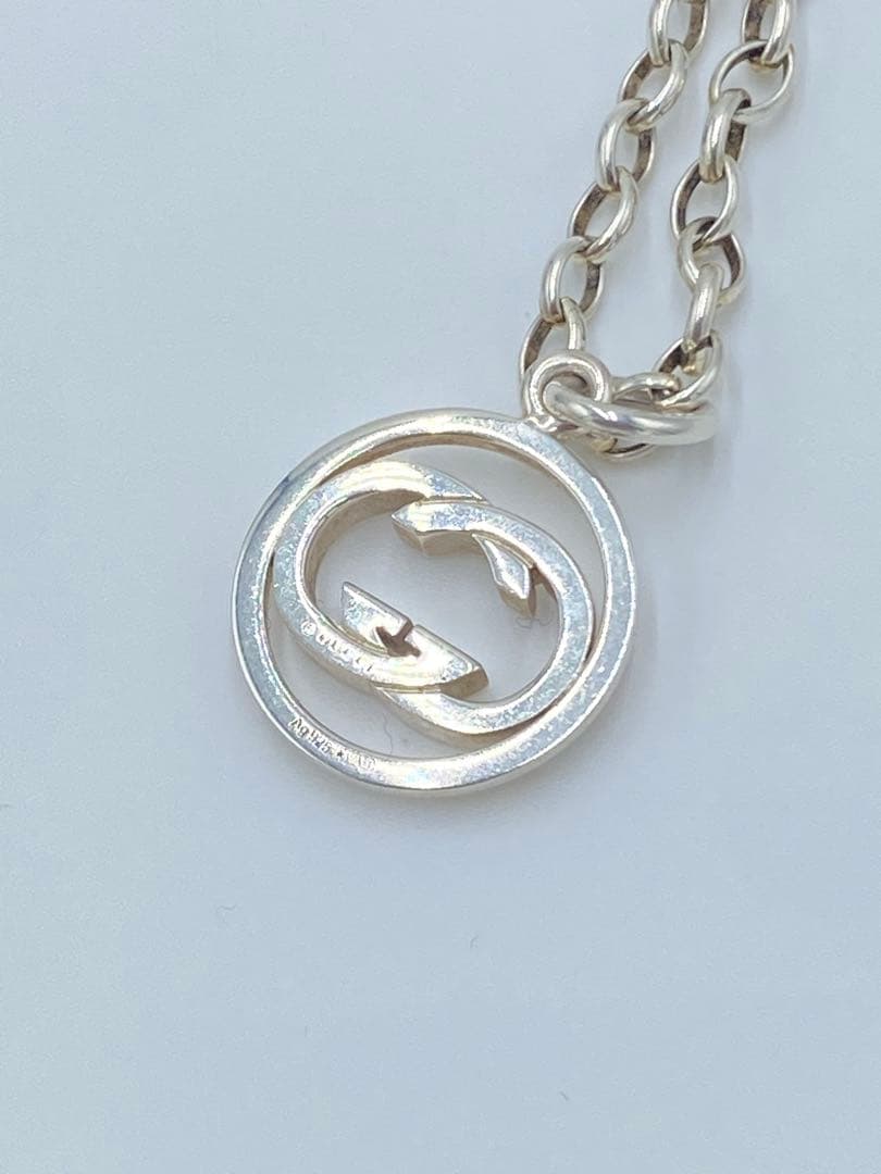【美品】グッチ　ネックレス　シルバー　インターロッキング　アクセサリー　925