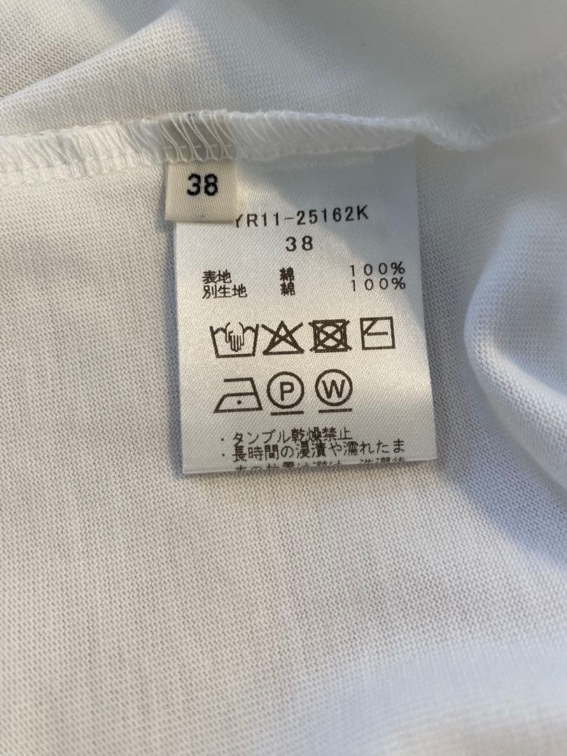 yori 10th TEE 10周年記念ロゴ刺繍Tシャツ ホワイト サイズ38