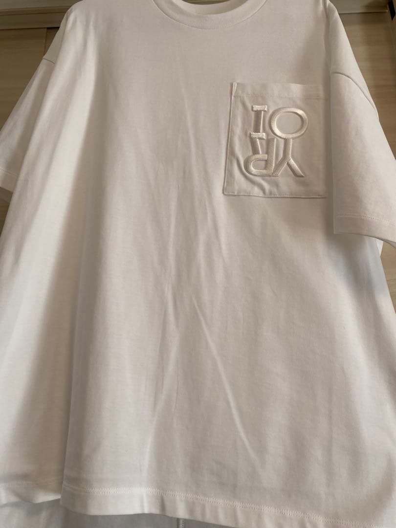 yori 10th TEE 10周年記念ロゴ刺繍Tシャツ ホワイト サイズ38