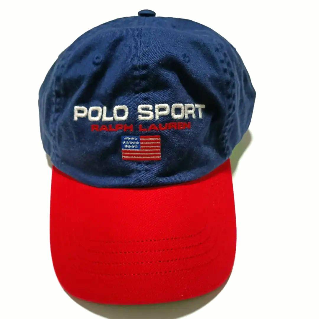 POLO SPORT キャップ ネイビー/レッド