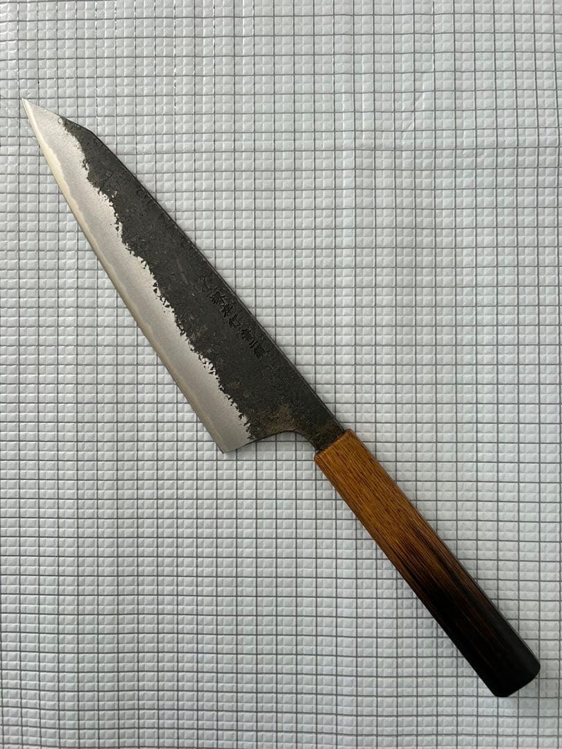 堺孝行 包丁 牛刀 牛刀包丁 焔 紅蓮 安来鋼青紙二号 八角柄 225mm ②
