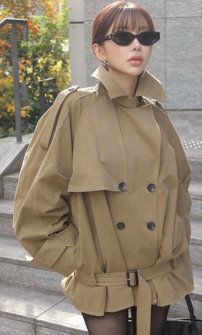 ZARA ベルト付きフルイドジャケット　Mサイズ