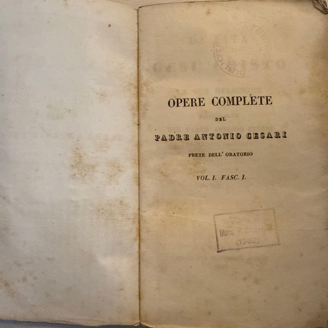 洋書 Opere complete del padre Antonio Cesari